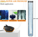 Hitop air pump connected to aquarium sponge filter system