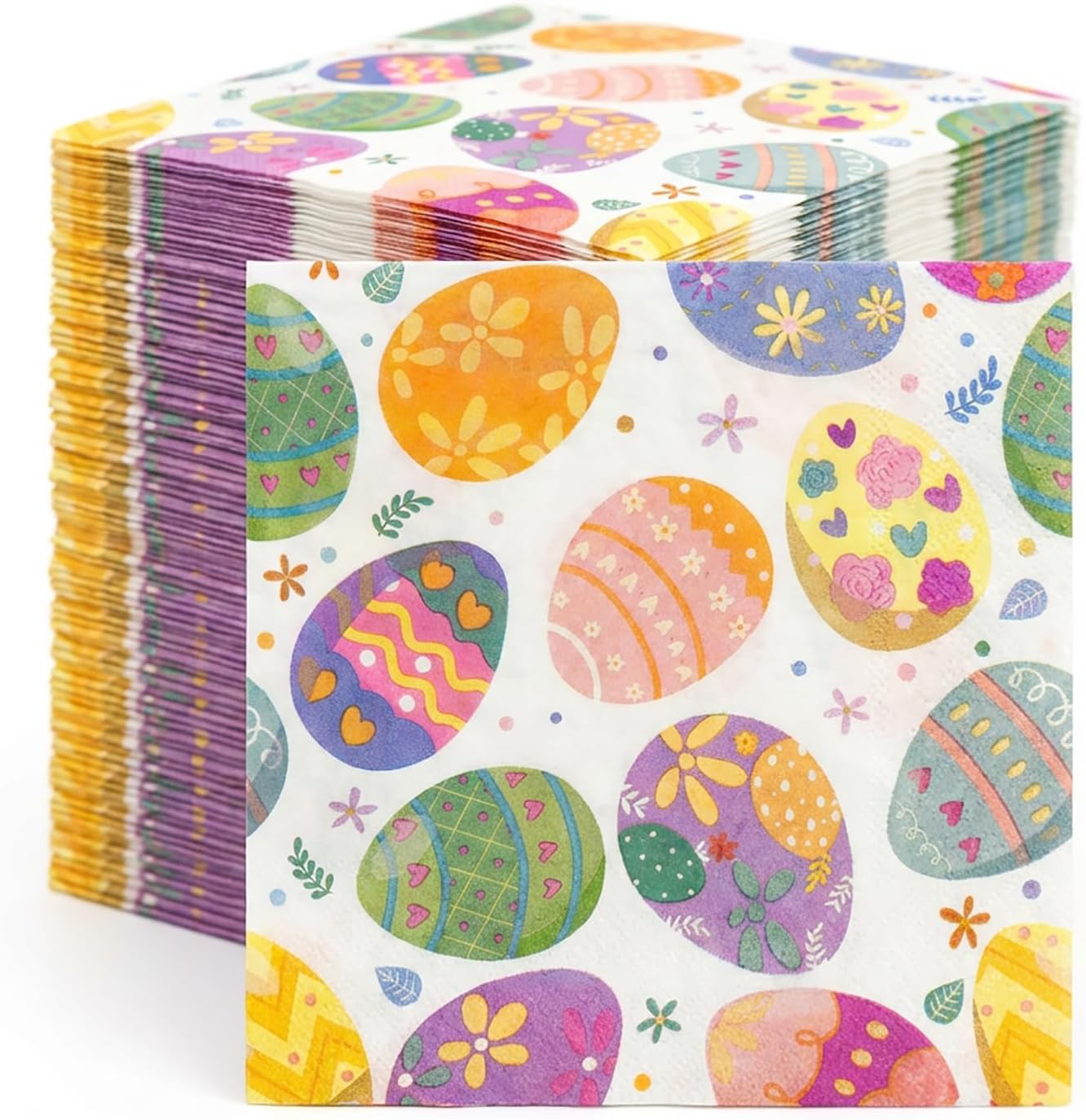 Ibohr Easter Eggs Paper Napkins front view showing premium printed pack
