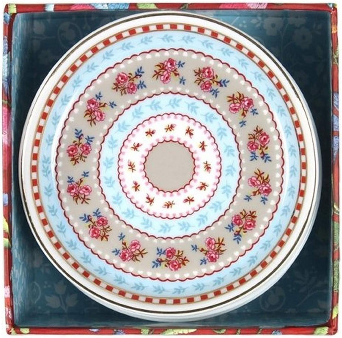 Mimex Pip Studio khaki floral tea tip front view dinnerware accessory
