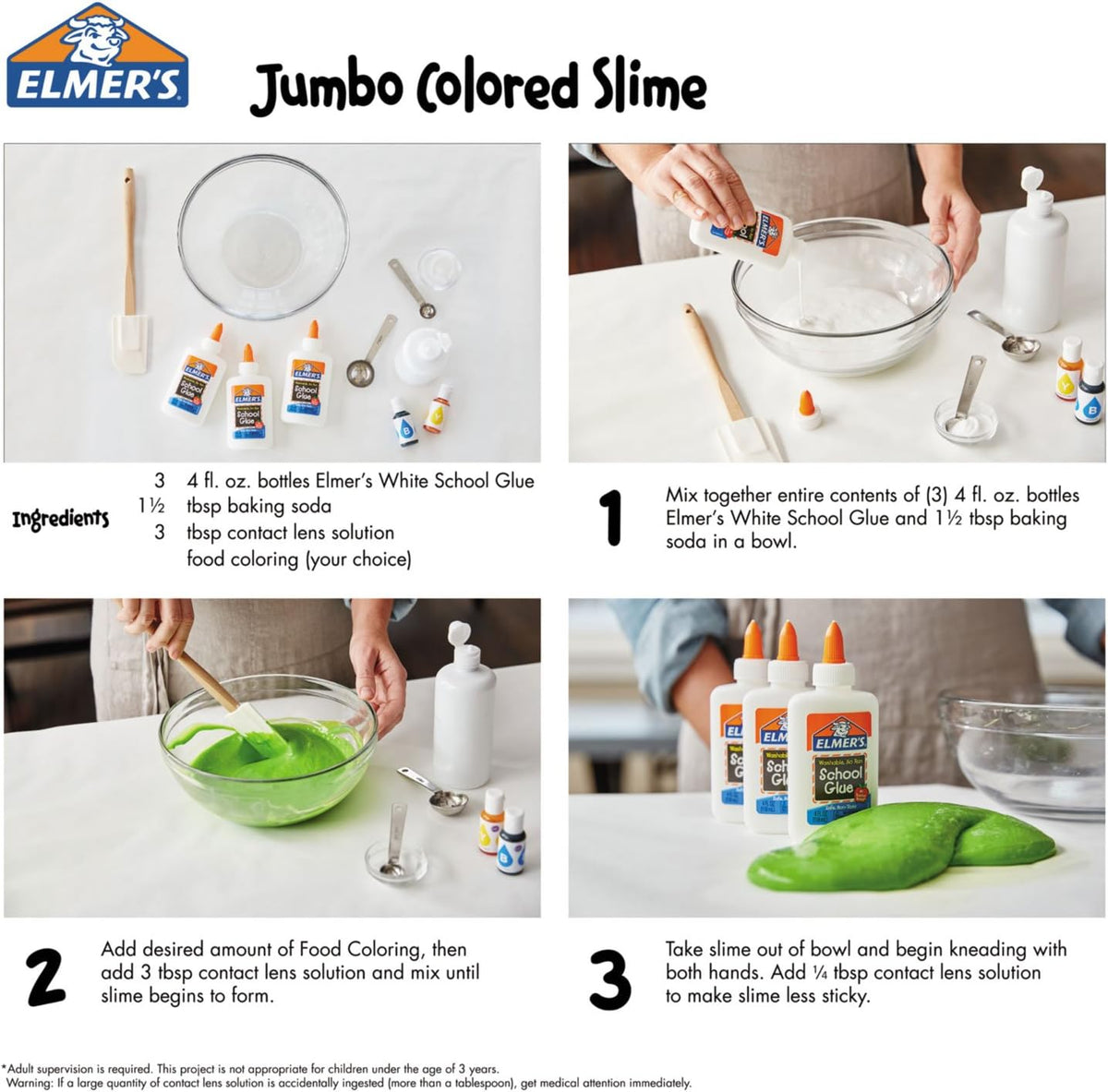 Elmer's slime making liquid glue container