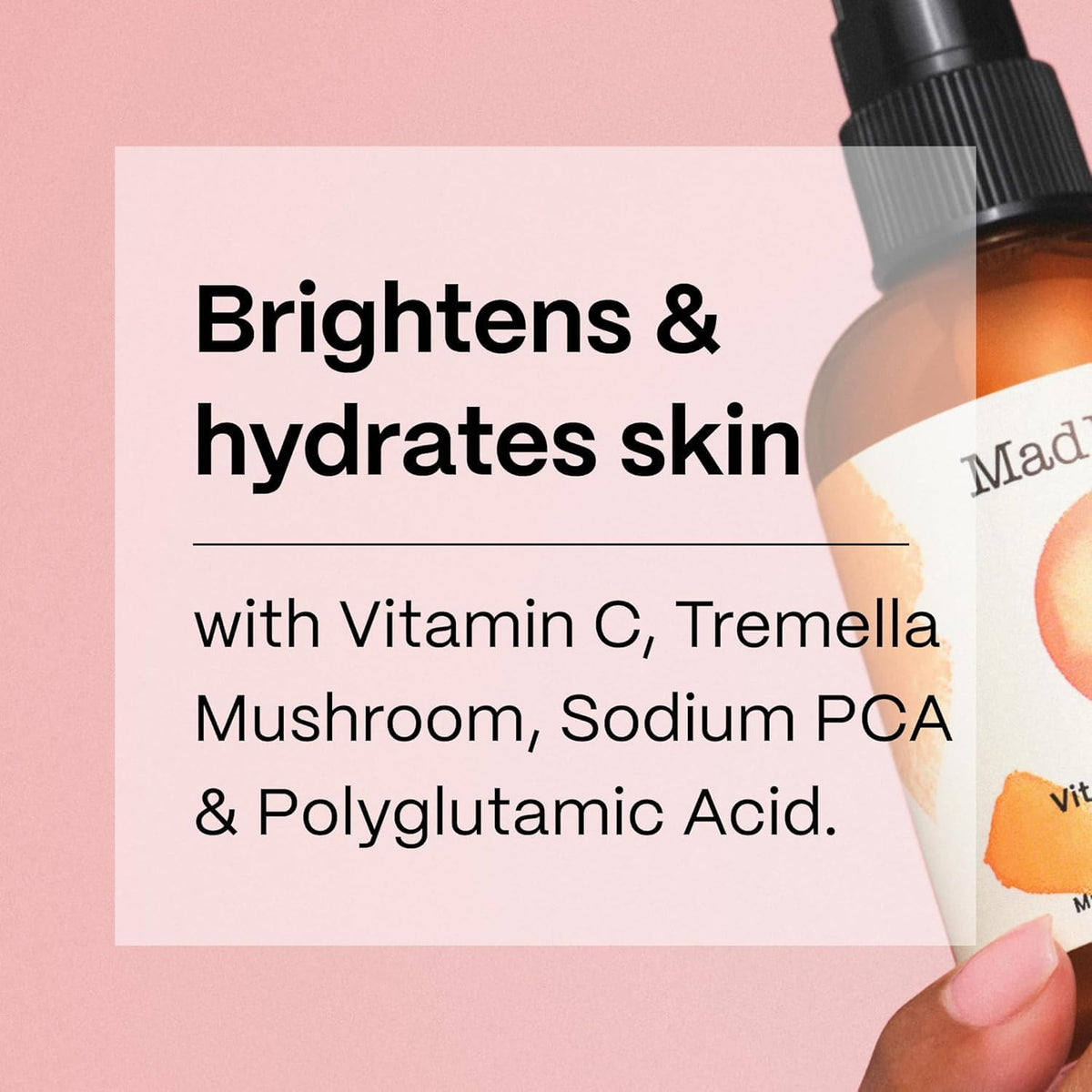 Mad Hippie Vitamin C Toning Mist 4 fluid ounce bottle lifestyle shot
