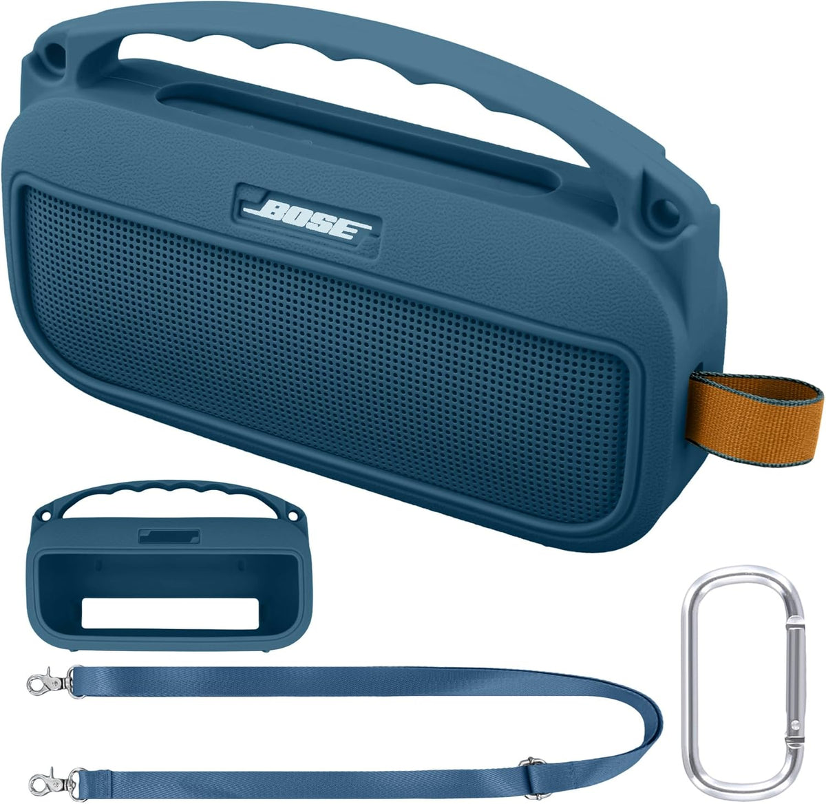 co2CREA soft silicone case for Bose SoundLink Flex second generation front view in twilight blue