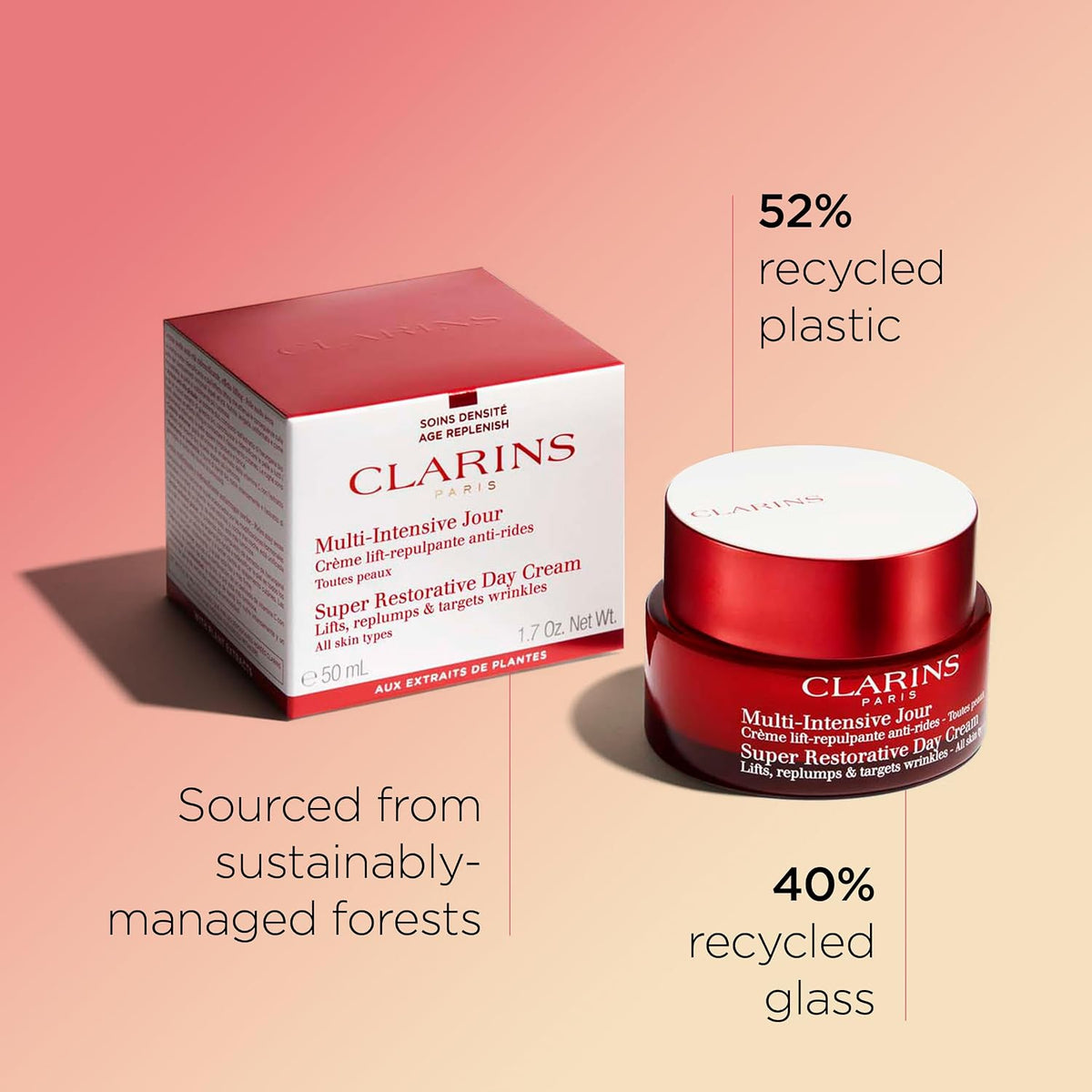 Clarins premium beauty product lifestyle shot