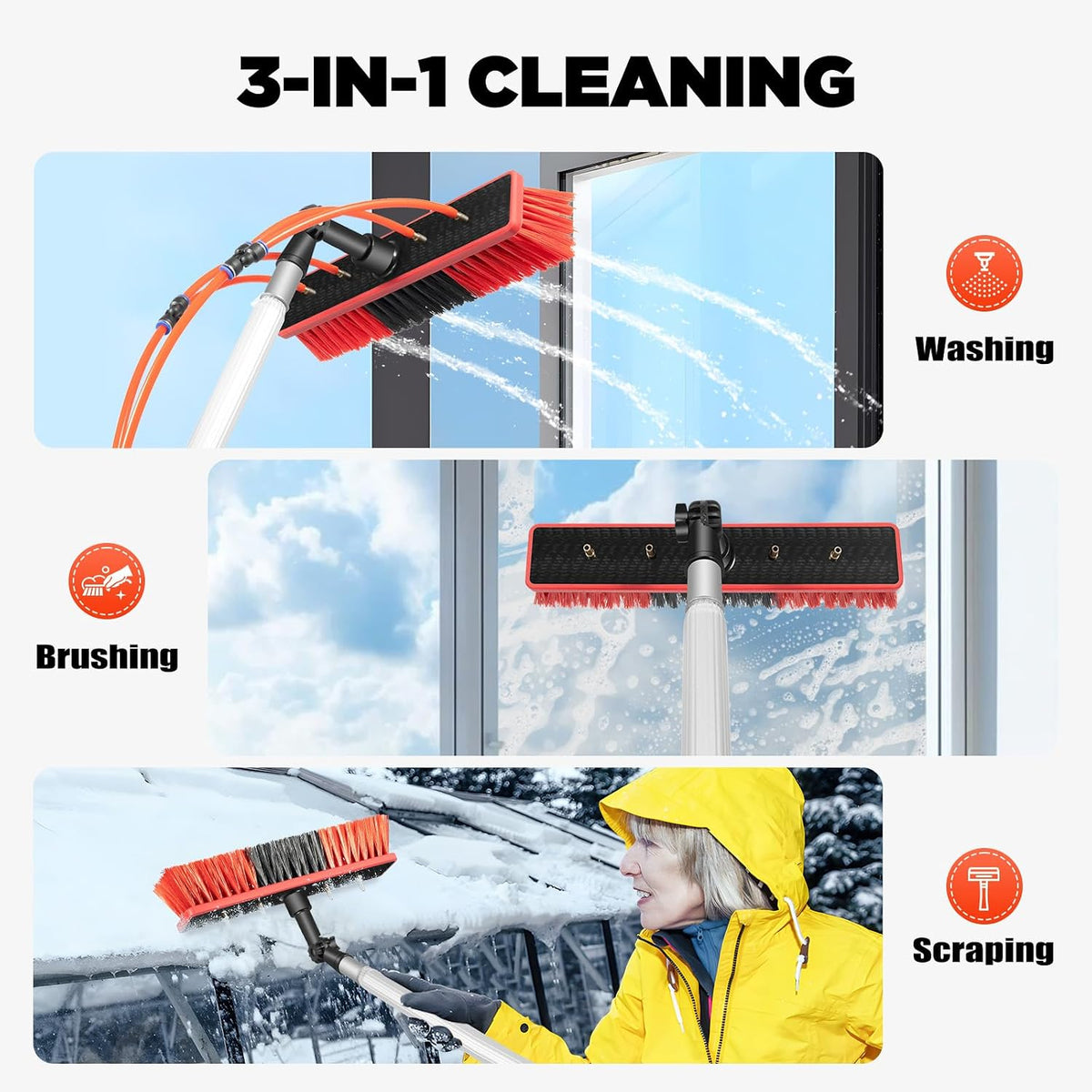 Sallurmose cleaning system multi-angle gimbal joint