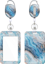 Retractable Badge Holder, Cute Print Pattern Belt Clip Badge Reel with Keychain, Name Tag Work Vertical Id Card Protector for Nurse Medical Teacher Student (Milk Cow Print) - Image 15