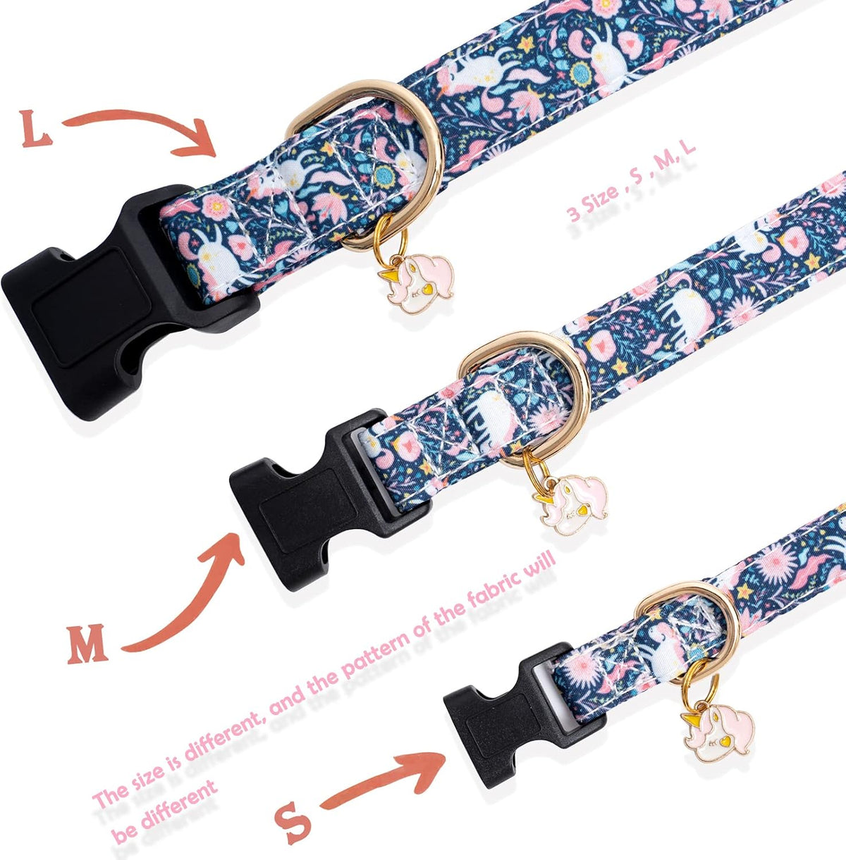 Faygarsle cute female dog collar close up on pattern