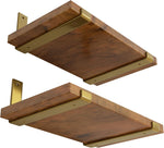 LEOPO shelf bracket front view golden finish