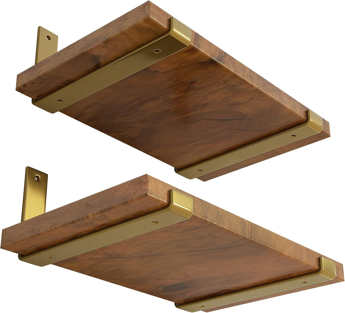 LEOPO shelf bracket front view golden finish