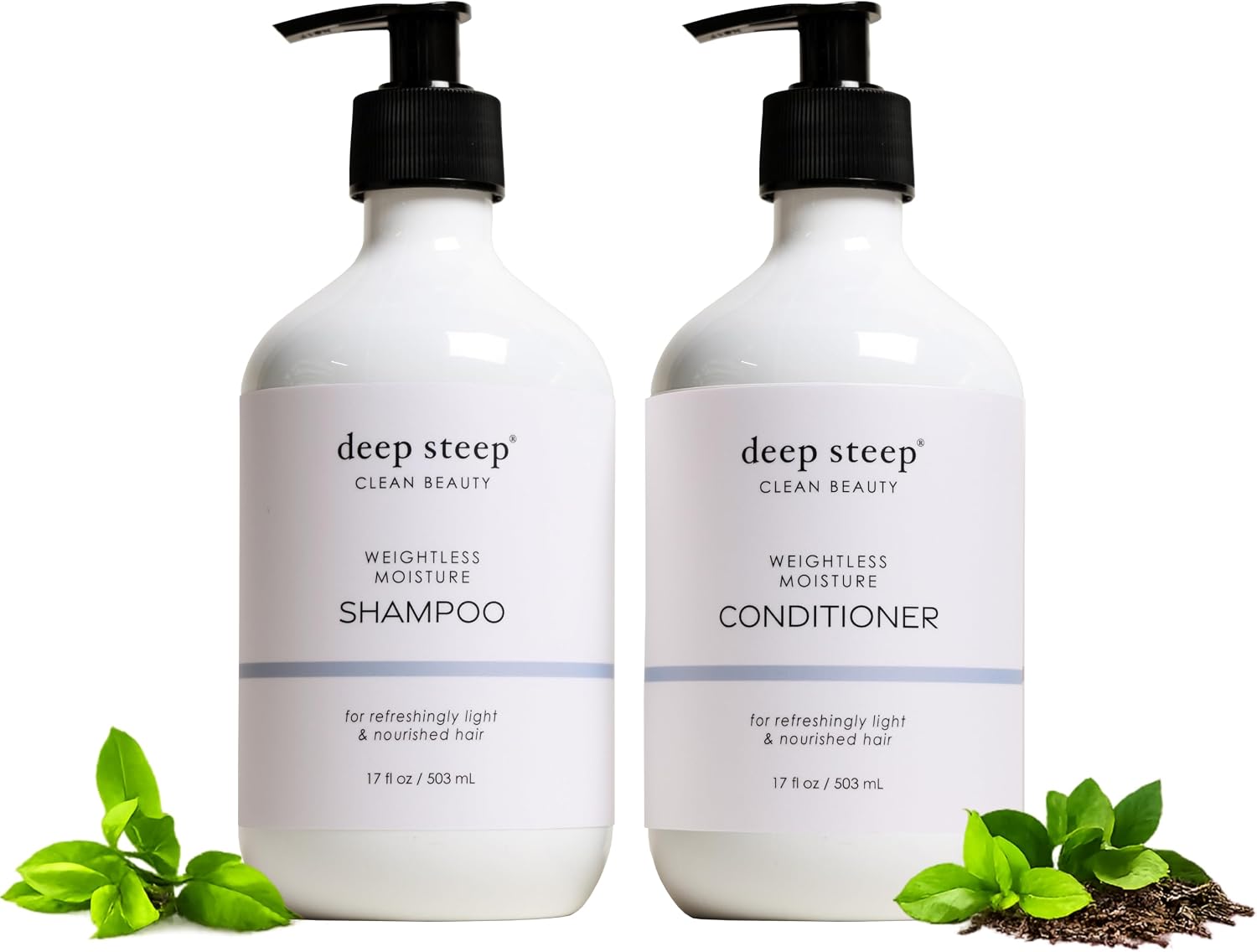 Deep Steep weightless moisture shampoo front view bottle