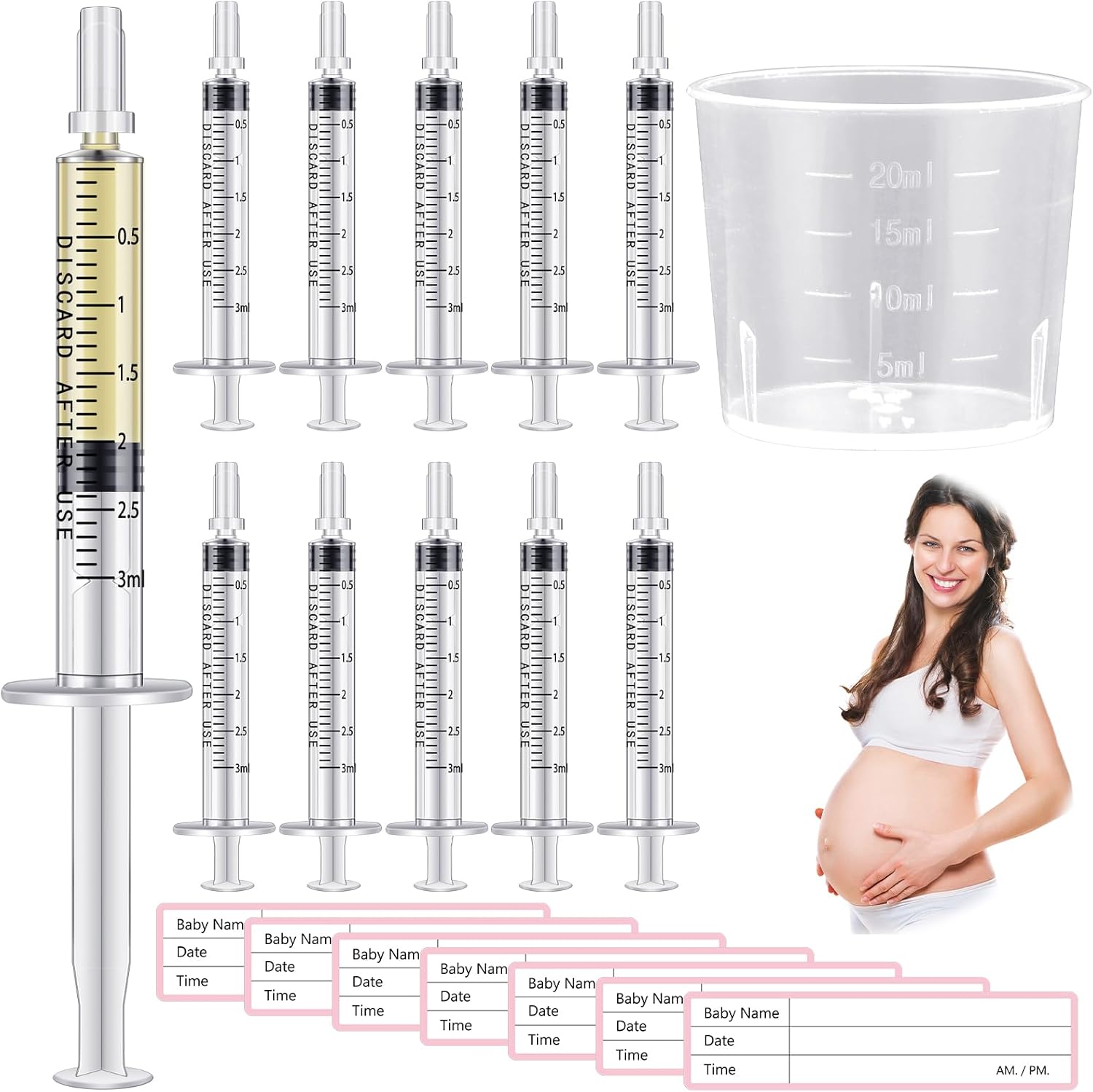 Trelaco Colostrum Collector Kit front view with syringes and packaging