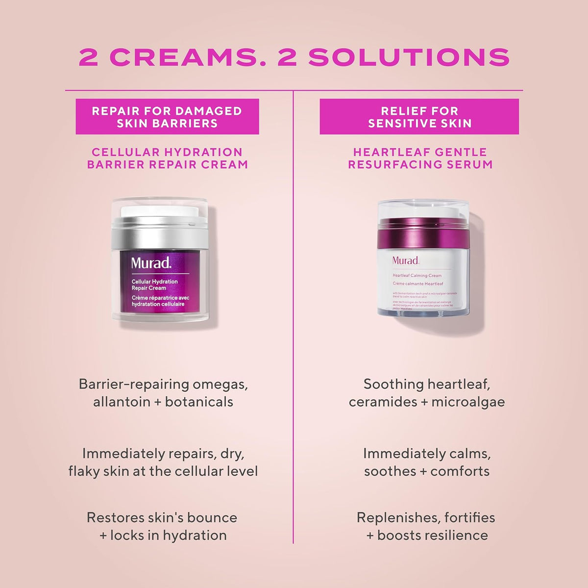 Back of Murad Heartleaf Calming Cream packaging showing ingredients