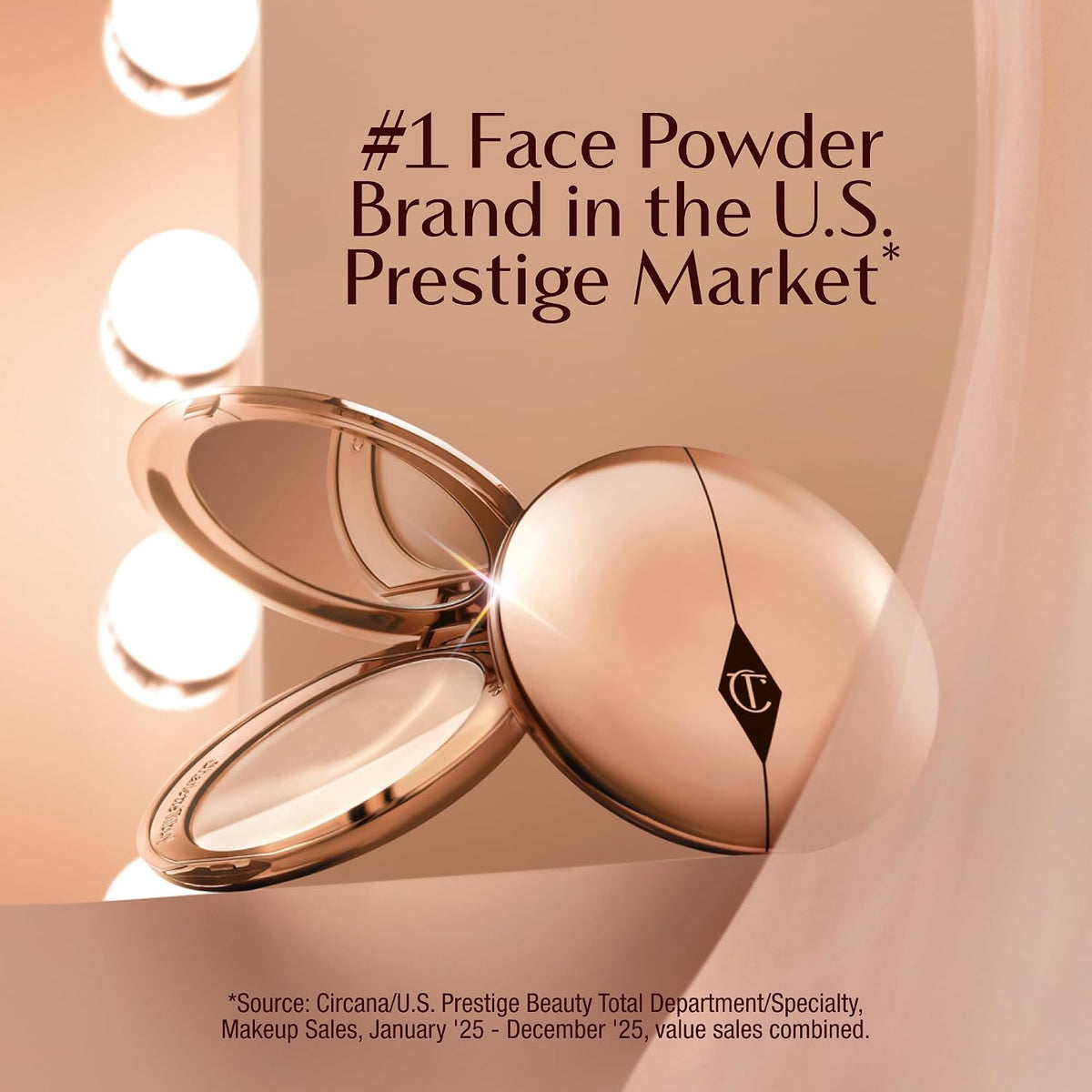 Top view of Charlotte Tilbury Airbrush Flawless Finish compact