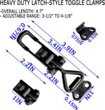 Evancent heavy duty draw latch side angle