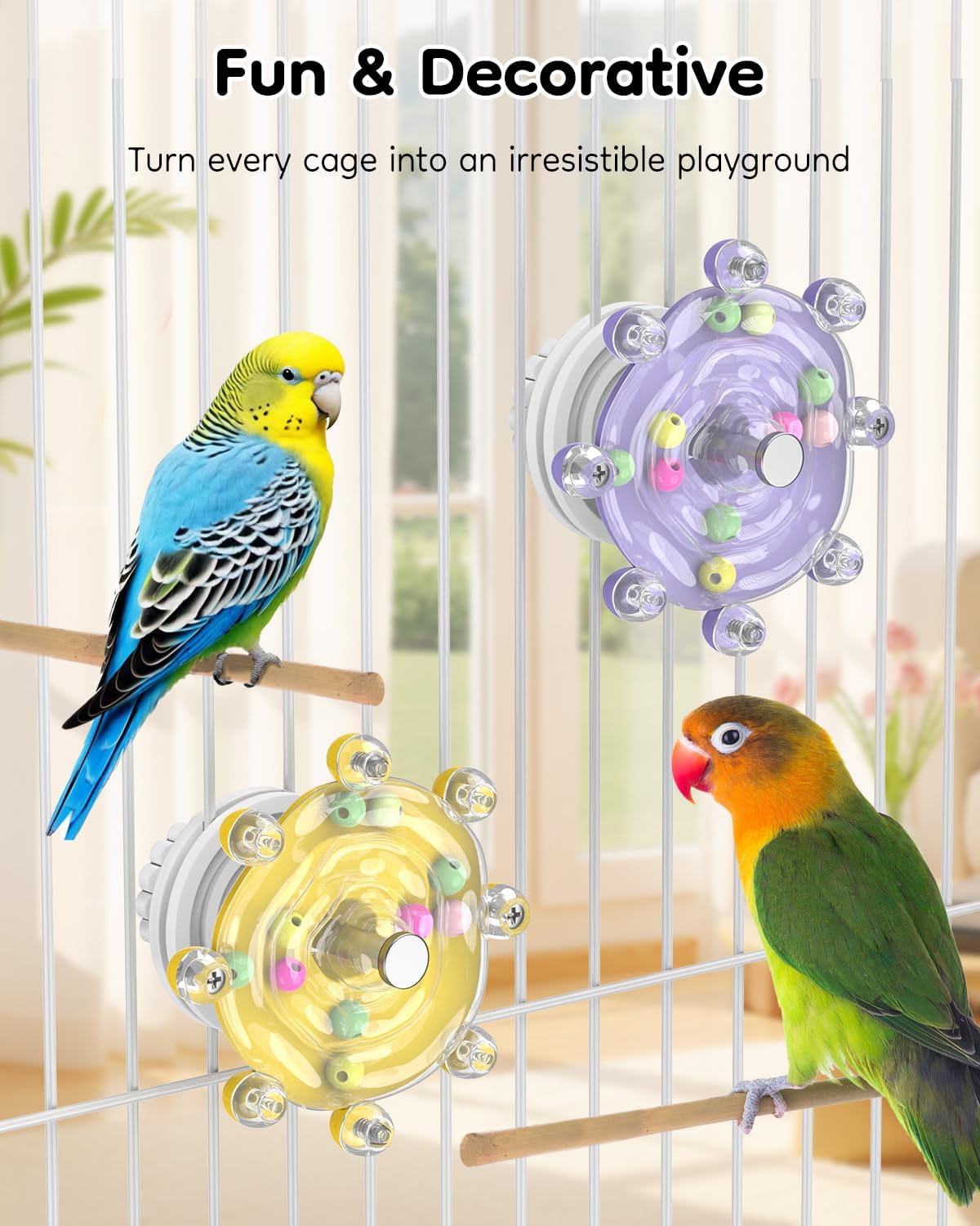 Pawfly small parrot rotating interactive toy demonstrating 360 degree rotation