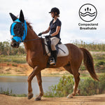 Close up of Foxlvda fly mask ear coverage