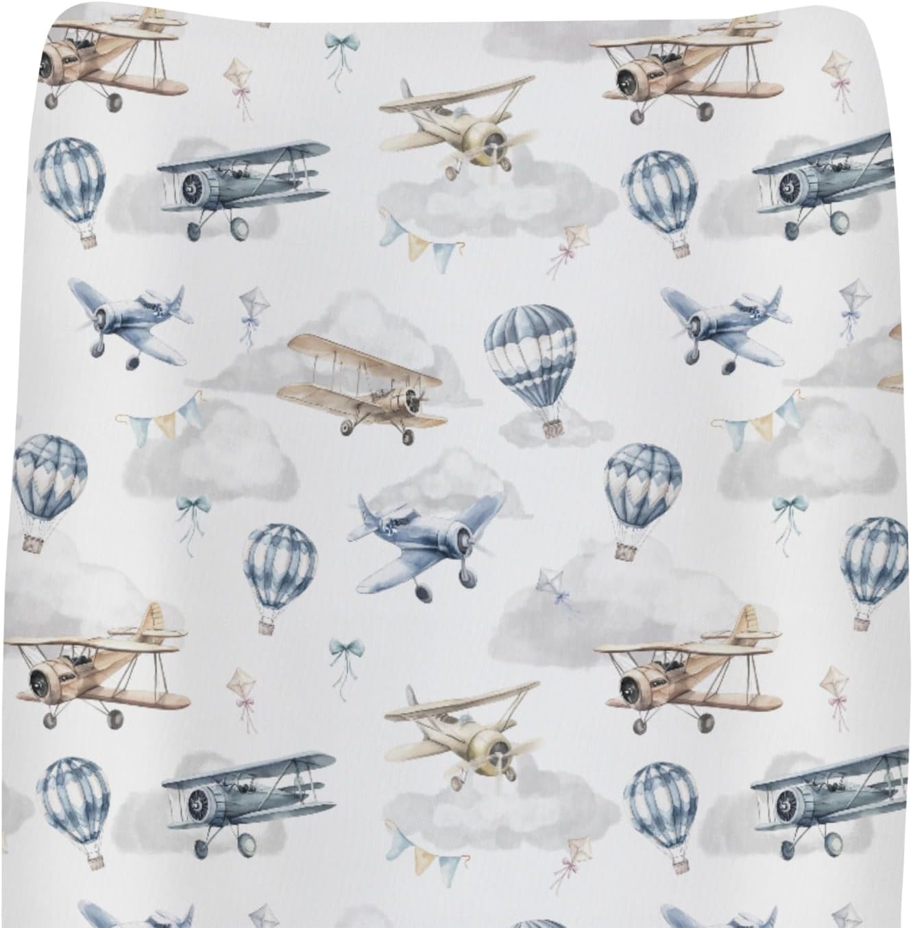 ZoUbqchY vintage planes baby changing pad cover front view