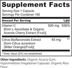NATURELO vitamin c with citrus bioflavonoids complete box packaging view