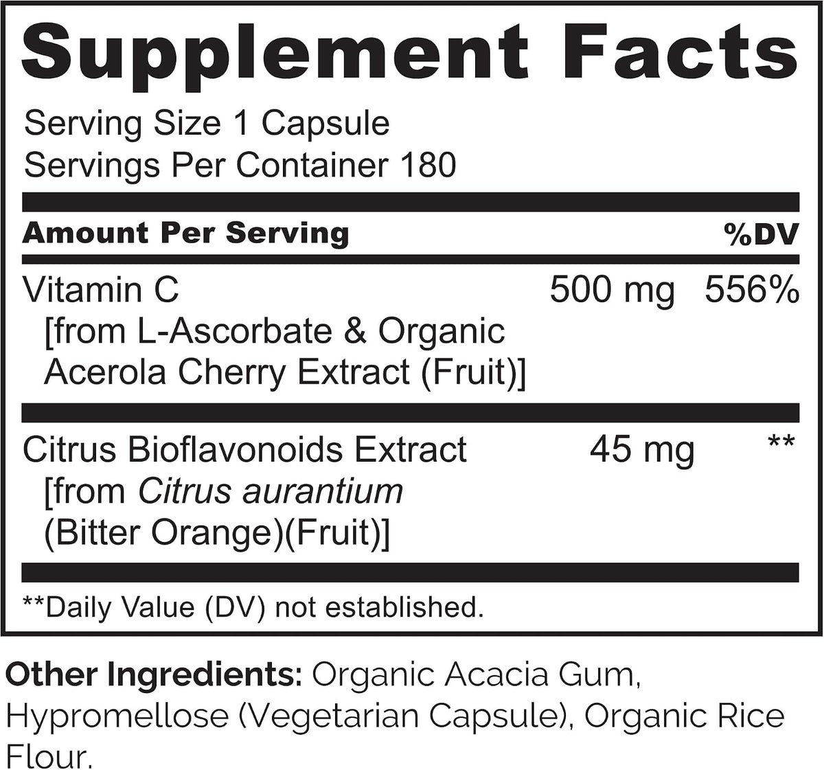 NATURELO vitamin c with citrus bioflavonoids complete box packaging view