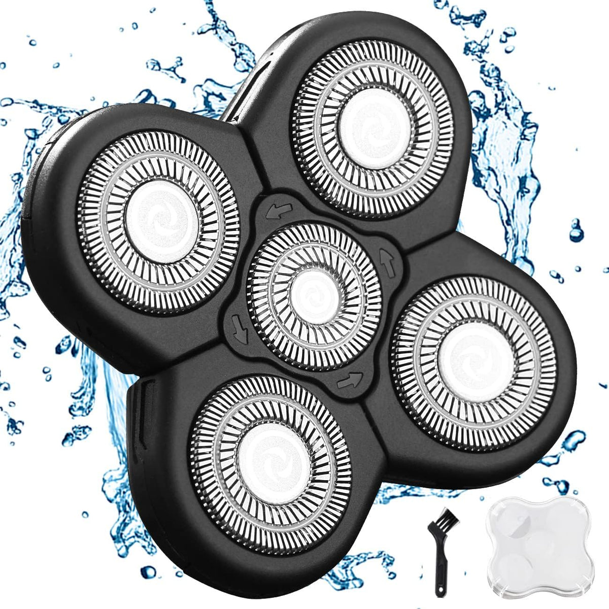 Men's Electric Shaver Replacement Heads 5D Sharp Head Shaver Replacement Heads Floating Shaver Blades for Electric Rotary Shaver (5 heads Gold) - Image 11