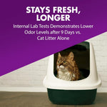 Arm & Hammer 30 Ounce litter deodorizer box highlighting urine and feces odor elimination benefits.