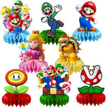 Vaescol Mario table centerpieces front view featuring Mario and Luigi