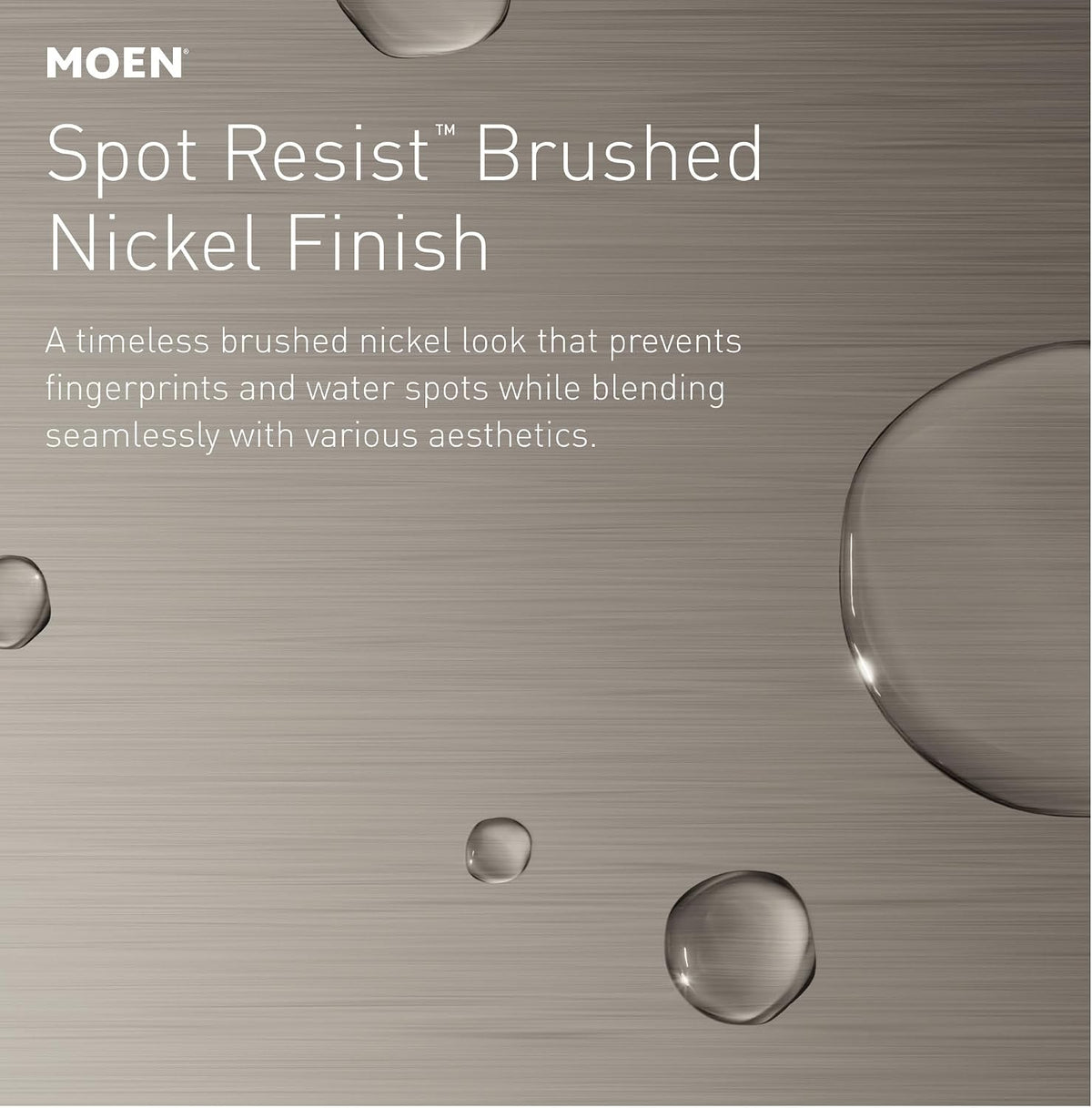 Moen spot resist nickel finish close up