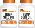 BulkSupplements premium hemp seed oil capsule bottle demonstrating safe storage packaging standards