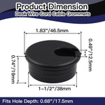 Suiwotin cable hole cover angled view with detachable lid.