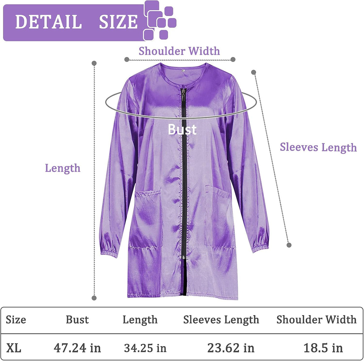 Exttlliy polyester hair stylist jacket full length display