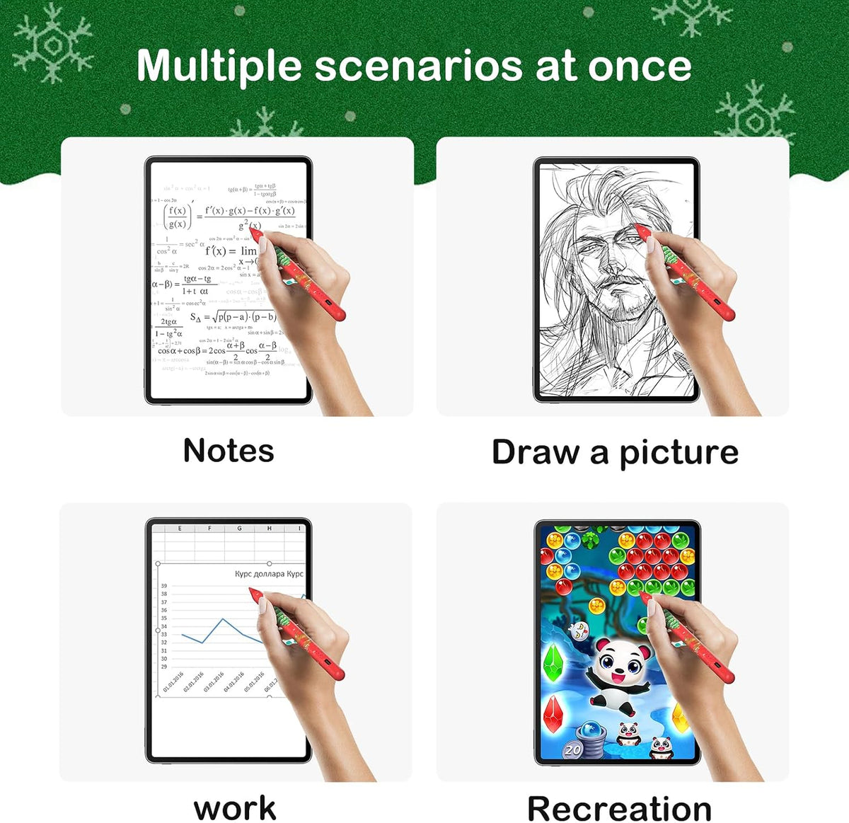 EFLLVSD red stylus pen holiday themed barrel design