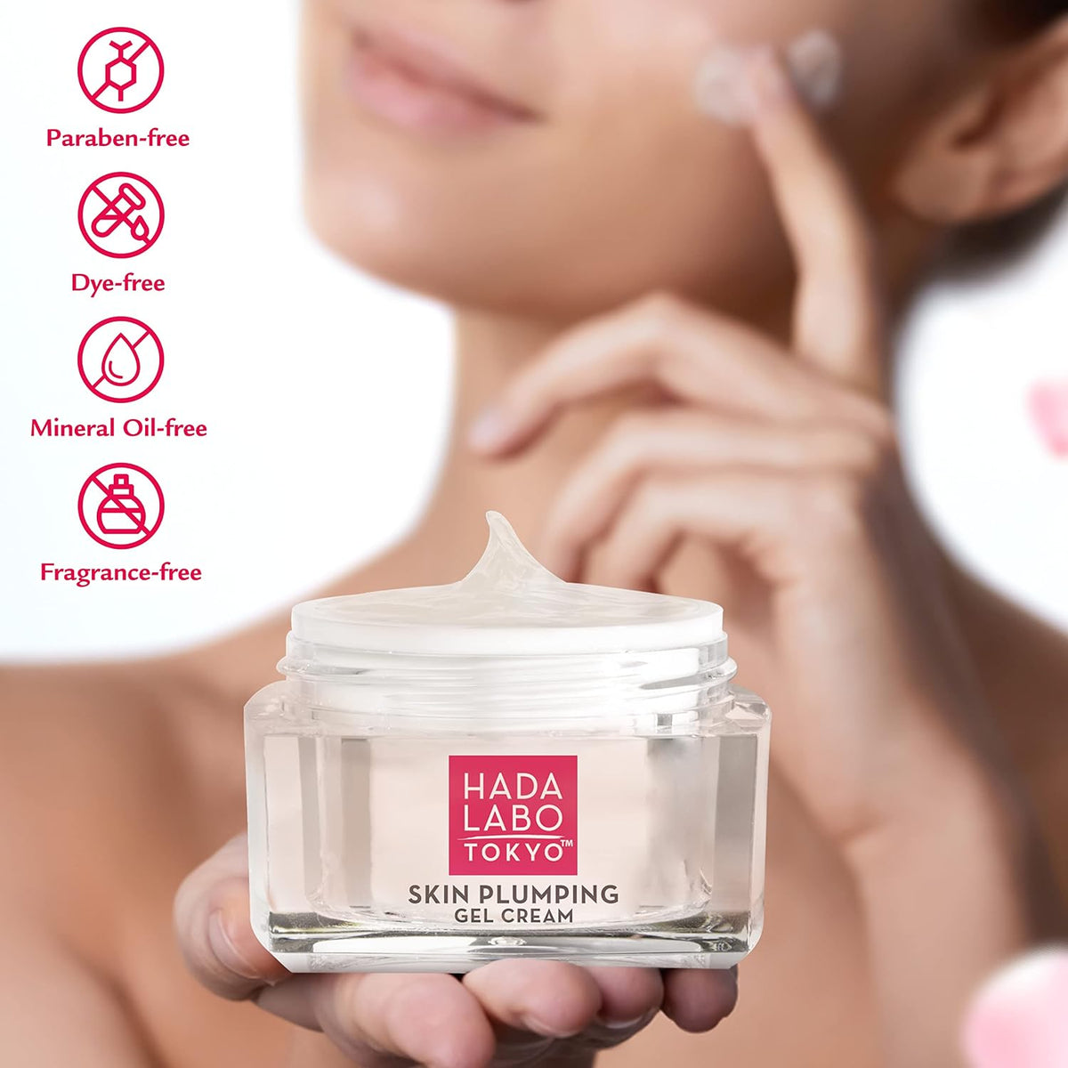 Hada Labo Tokyo anti aging moisturizer side profile view