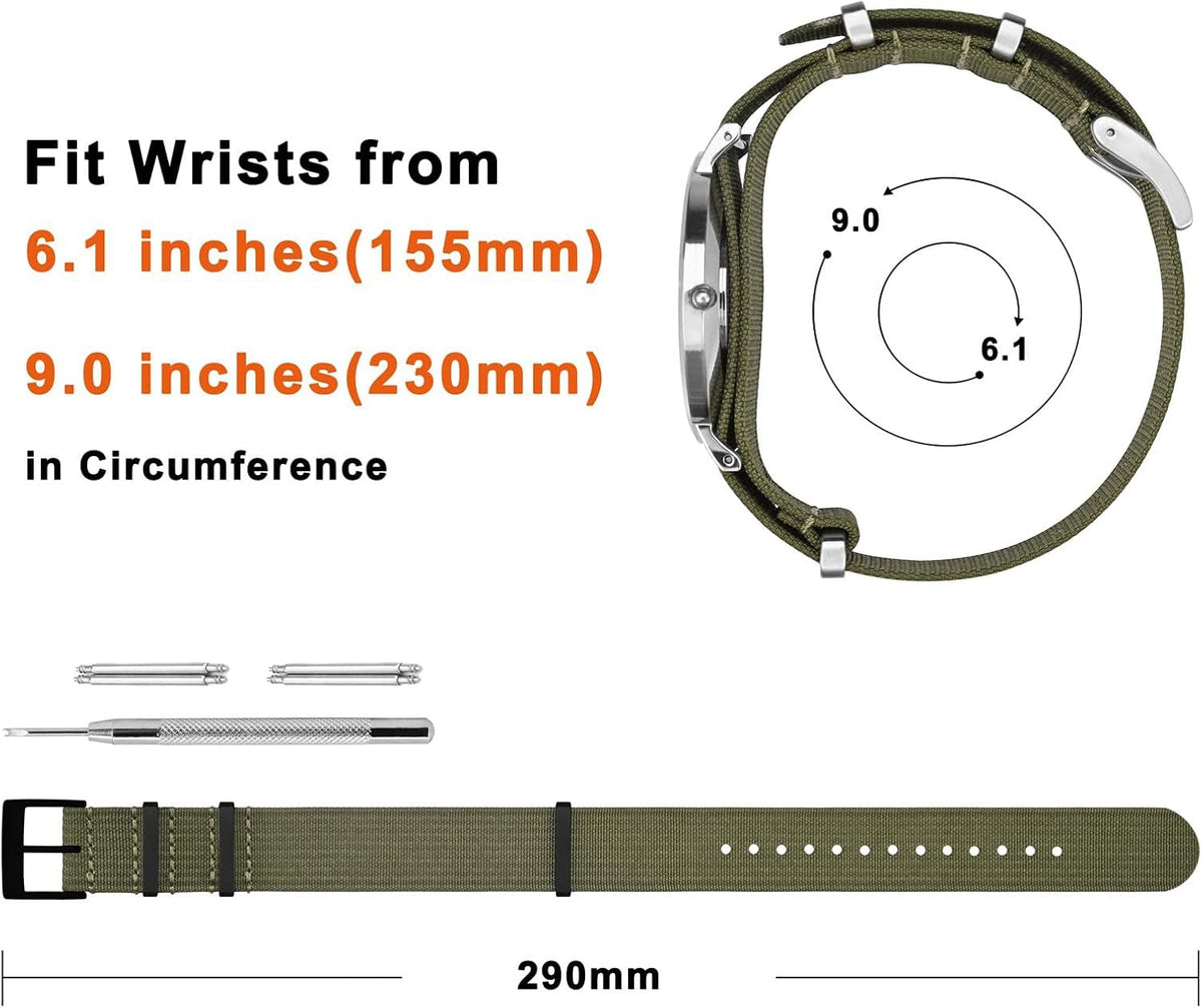 ANNEFIT replacement watch strap angled close-up of stainless steel hardware