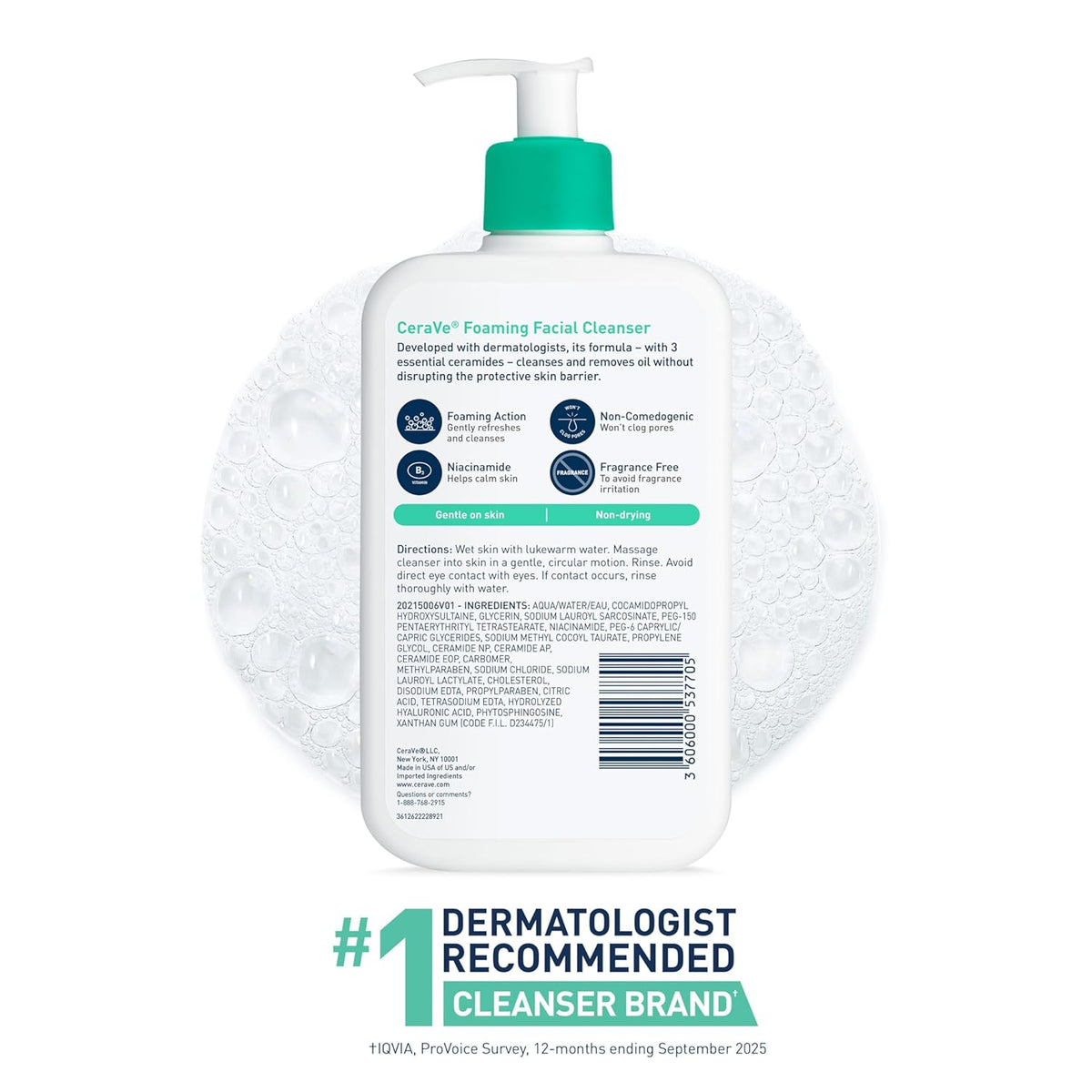 Jumbo size CeraVe face wash packaging for oil control routines