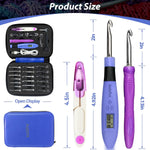 Suizhx ergonomic crochet handle with digital counter buttons