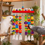 Zephyriel extra large avian wood molar exercise toy side angle