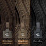 Waterproof hairline contouring shadow in Natural Black shade close up