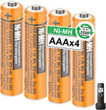 OSIM HHR-65AAABU AAA rechargeable batteries four pack front view showing premium USA imported packaging.