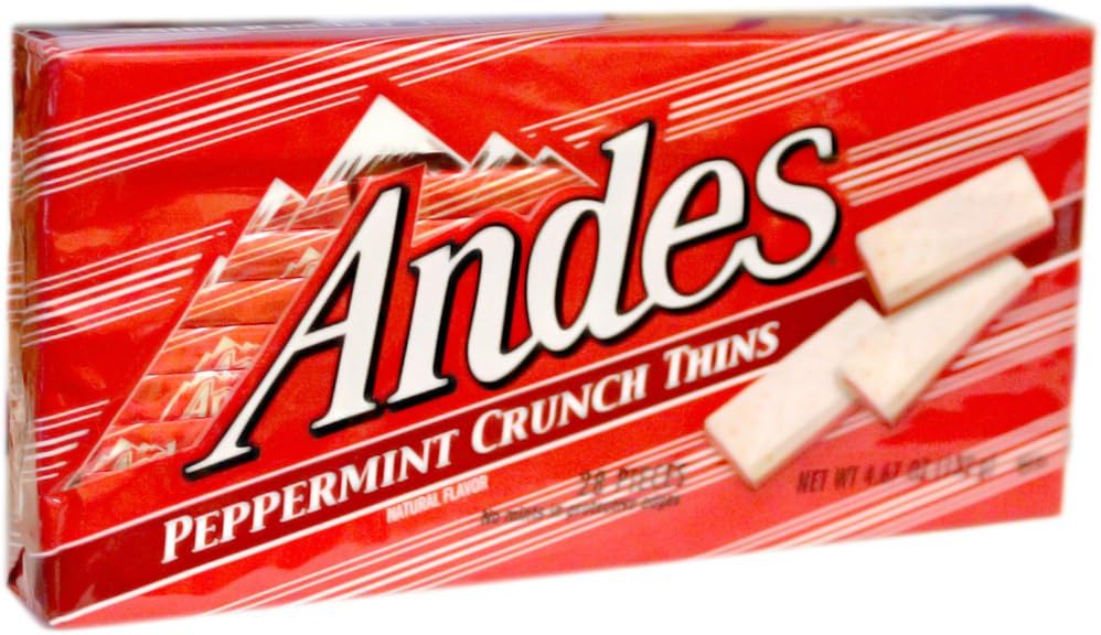 Andes Creme de Menthe 2.75 Ounce bag on a clean white background