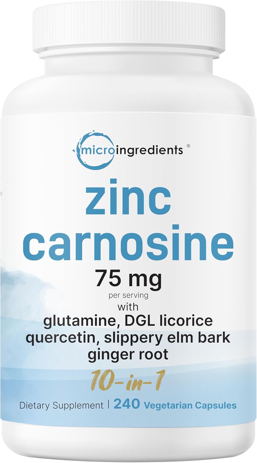 Micro Ingredients zinc carnosine front view bottle