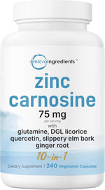 Micro Ingredients zinc carnosine front view bottle