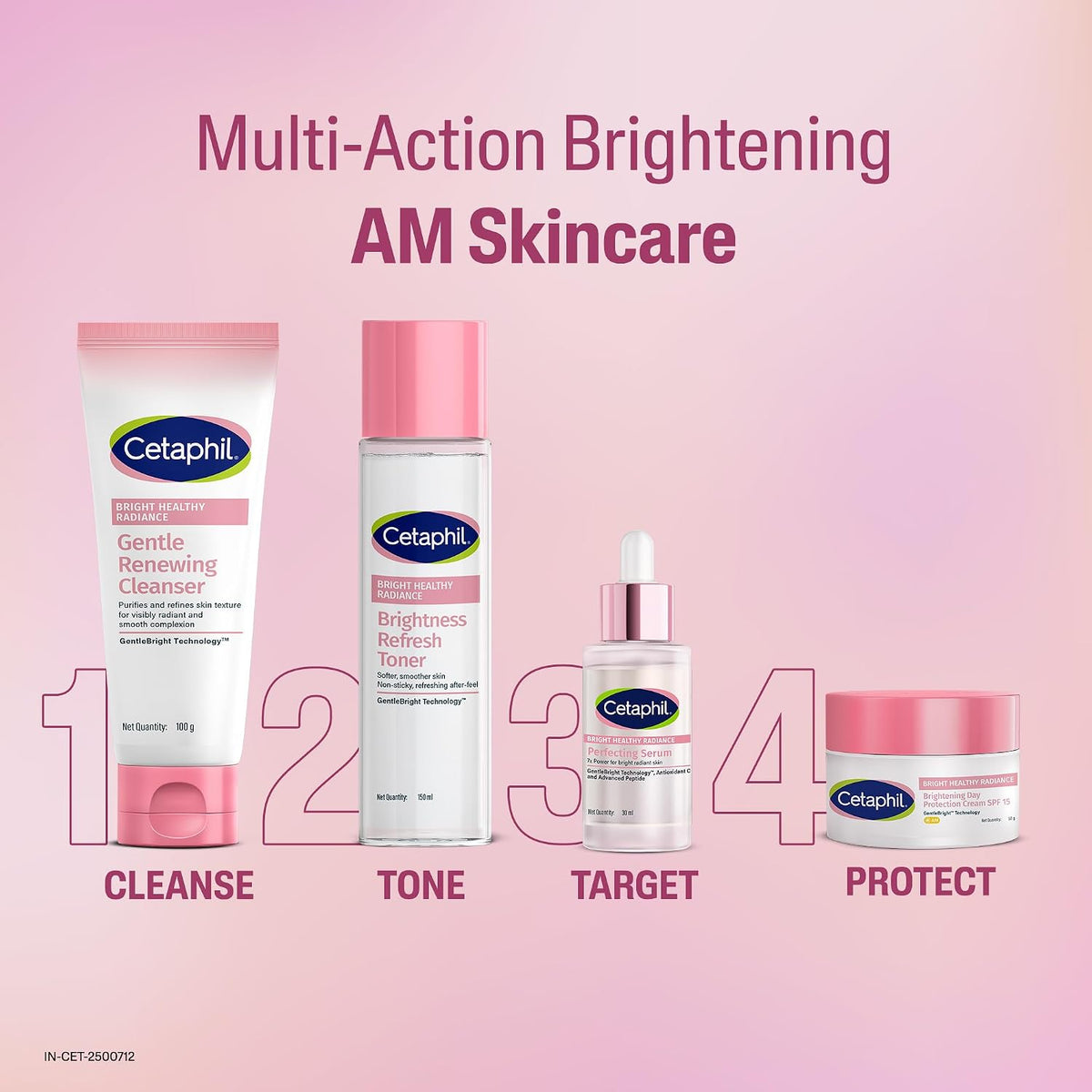 Cetaphil Bright Healthy Radiance product range group view