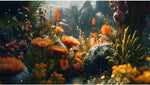 Aquarium Background Various Underwater Grass Plants Aquarium Backdrop Vivid and Fresh Green Aquatic Plants Stone River Bed and Dead Wood Purple Stone Fish Tank Background 24x16in - Image 10