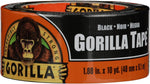 Gorilla heavy duty black duct tape roll front view for repair projects