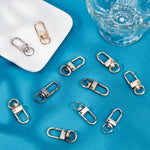 Close up of 360-degree swivel mechanism on snap hooks