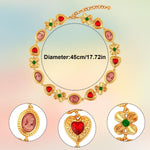 Mikovivi chunky charm necklace cameo heart detail