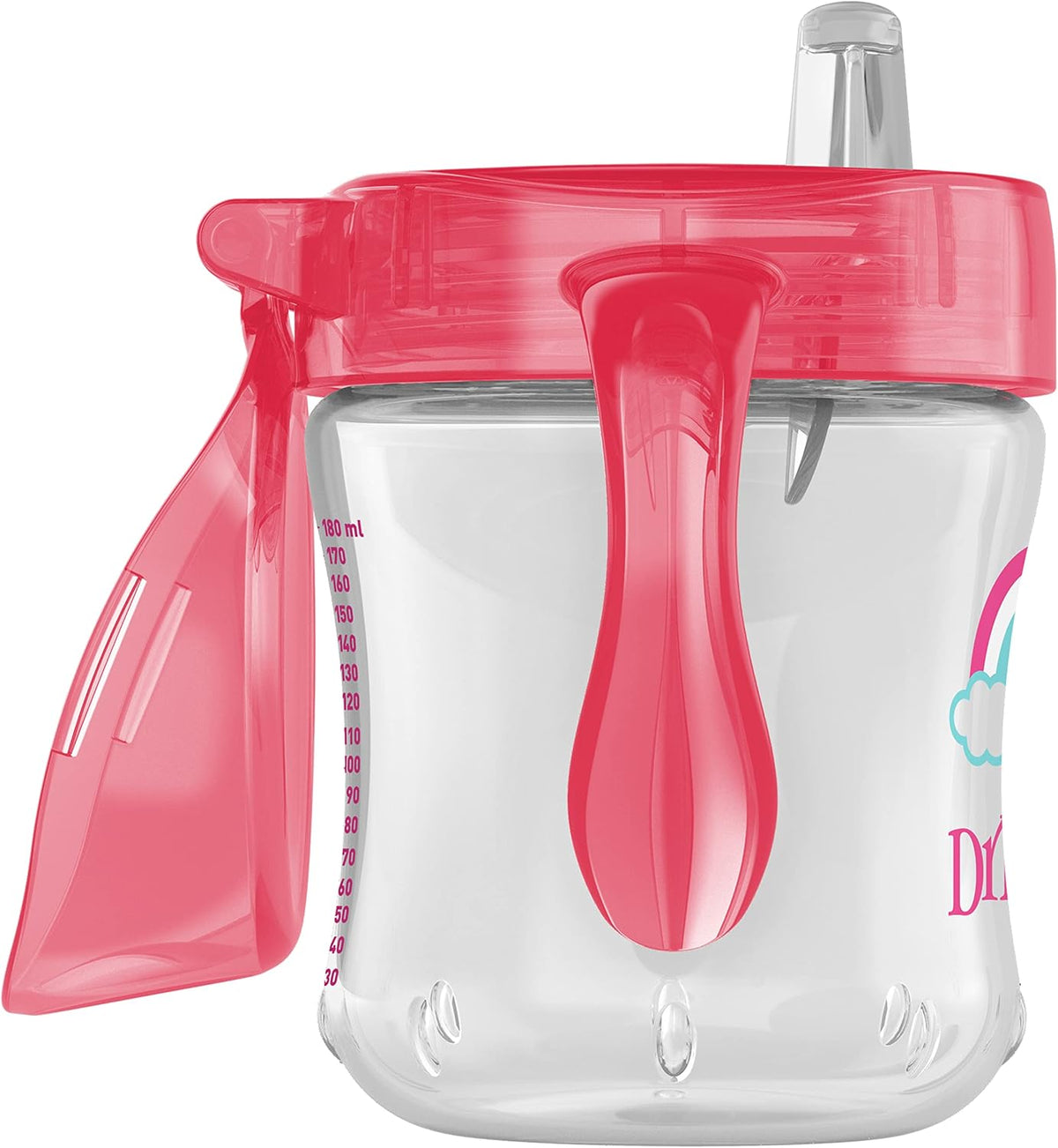 Dr. Brown's Milestones Soft Spout Sippy Cup with Handles, BPA-Free, Pink Rainbow - Image 12