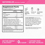 Watermelon flavor amino acids energy powder scoop view showing fine texture