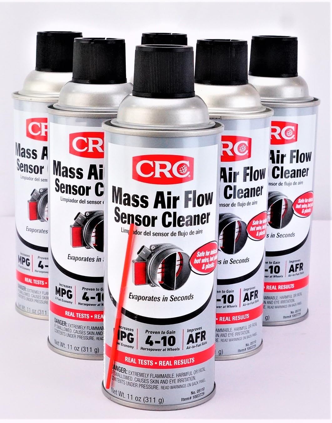 CRC Mass Air Flow Sensor Cleaner front view 11 ounce can