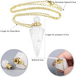 Tumbeelluwa faceted crystal point pendant closeup