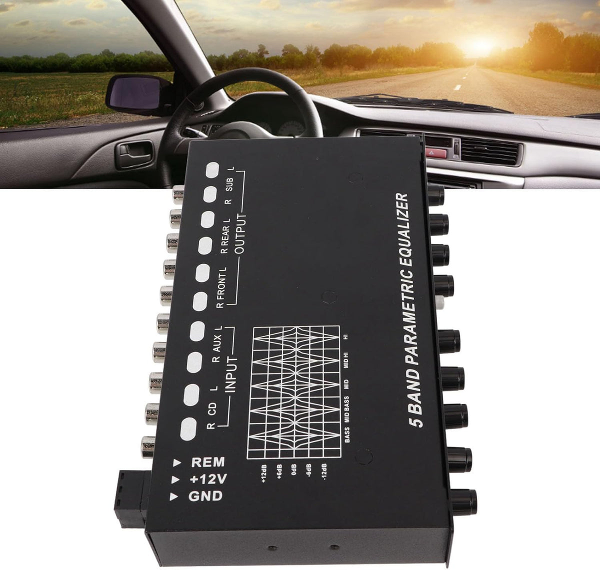 Installed car audio equalizer dashboard integration setup